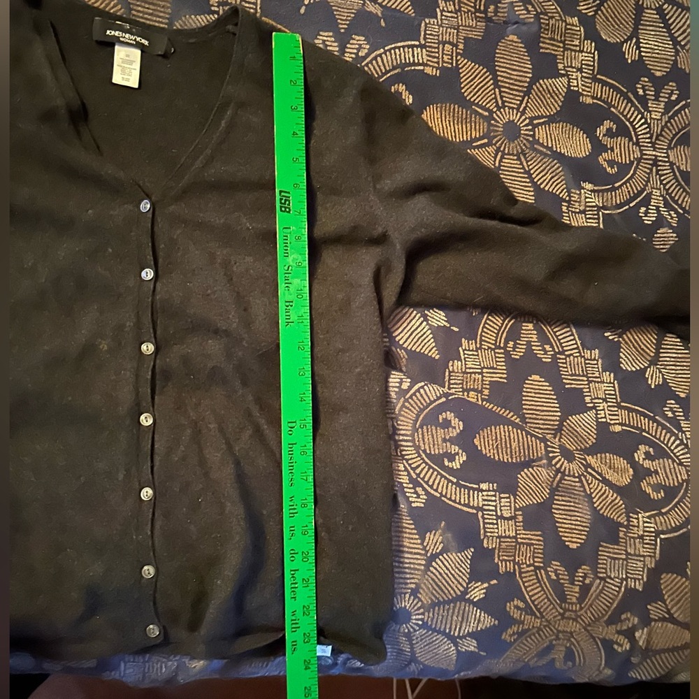 Cashmere Long Sleeve Button Down Sweater - image 7